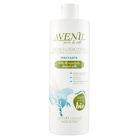 Avenil pure & soft Crema Fluida Corpo Idratante latte di mandorle 400 ml